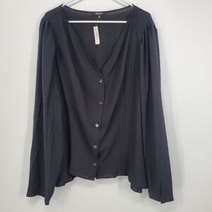Women's Madewell Plus Black‎ Blouse Size 26W NEW B1